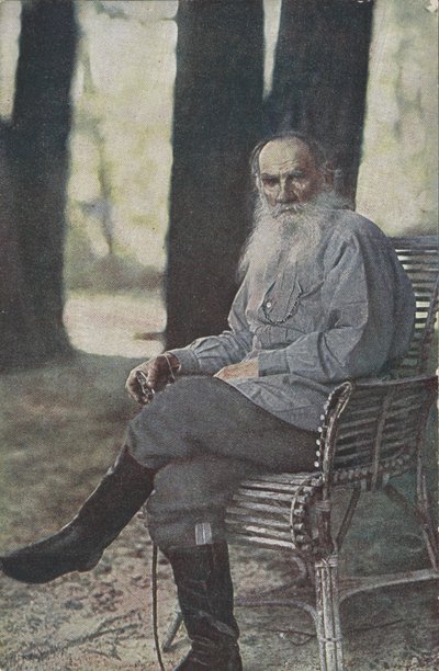 Postcard of Leo Tolstoy at his home, Yasnaya Polyana by Sergey Prokudin Gorsky